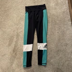 Adidas Climalite leggings Sz S multi color with side zip pocket